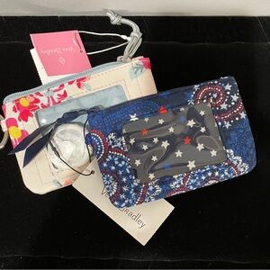2 Vera Bradley Floral and Paisley Card Holders